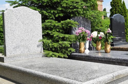 Tombstones in the public cemetery