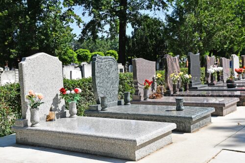 Tombstone in the public cemetery